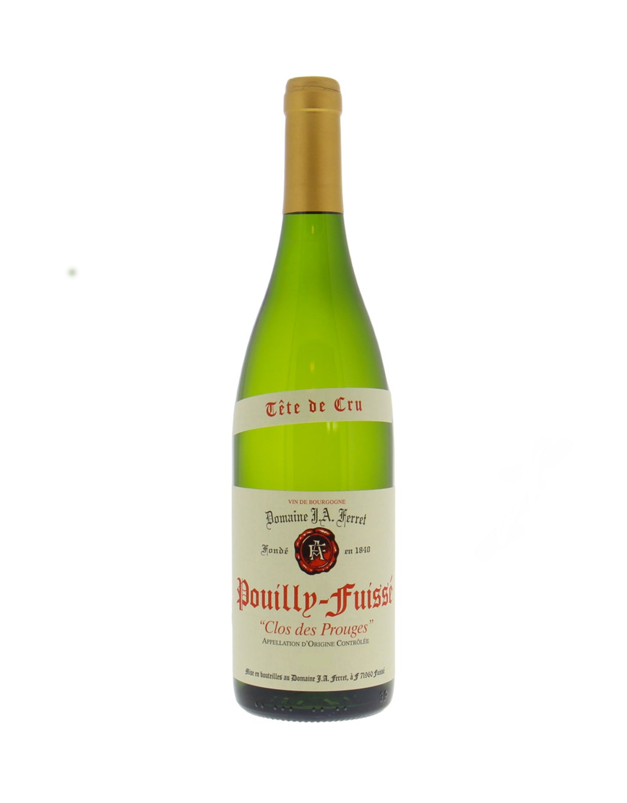 Domaine J.A. Ferret Pouilly Fuisse Tete de Cru 'Clos des Prouges' 2018
