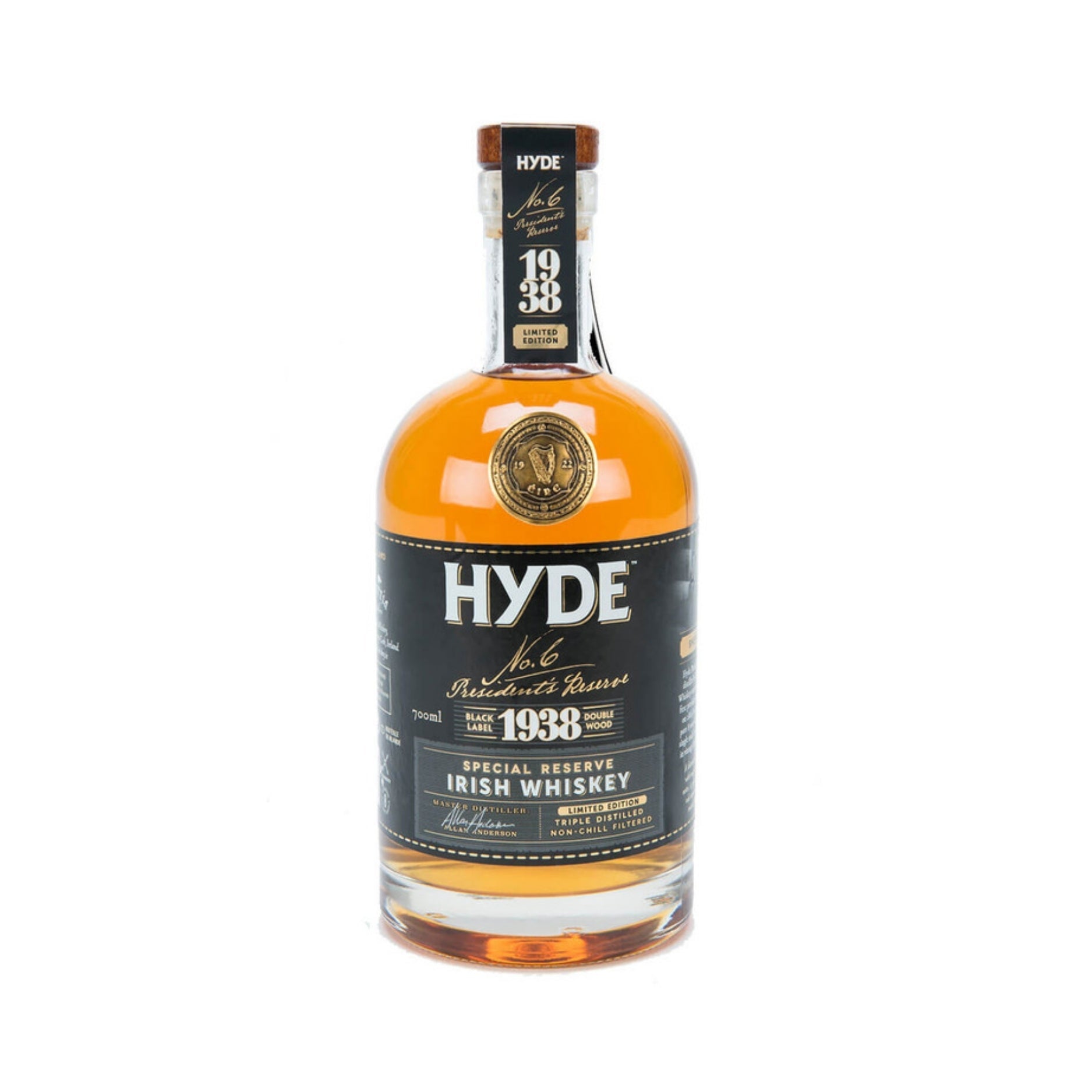 1938 Hyde No. 6 Presidents Cask '1938' Special Reserve Irish Whiskey (case of 6)