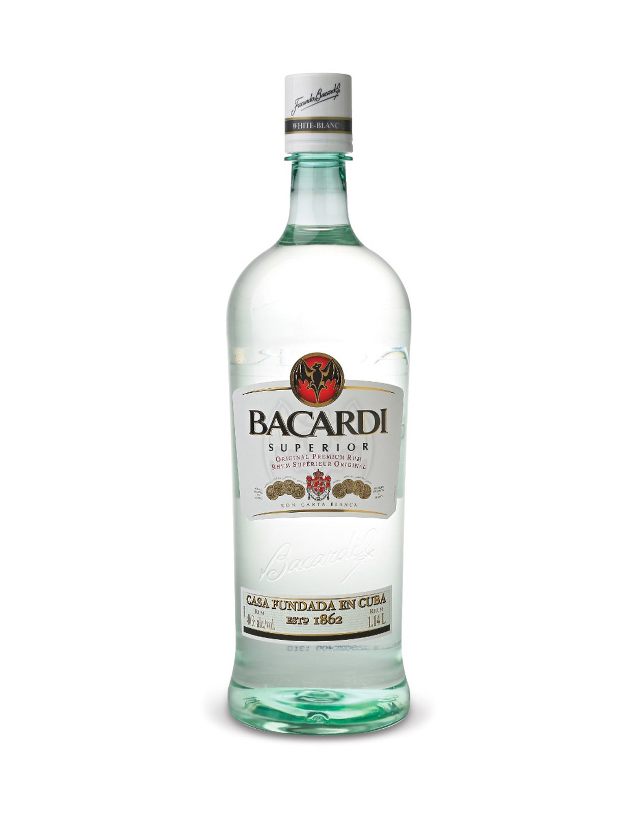Bacardi White Rum - 1.14 Litre Bottle (Plastic Bottle)