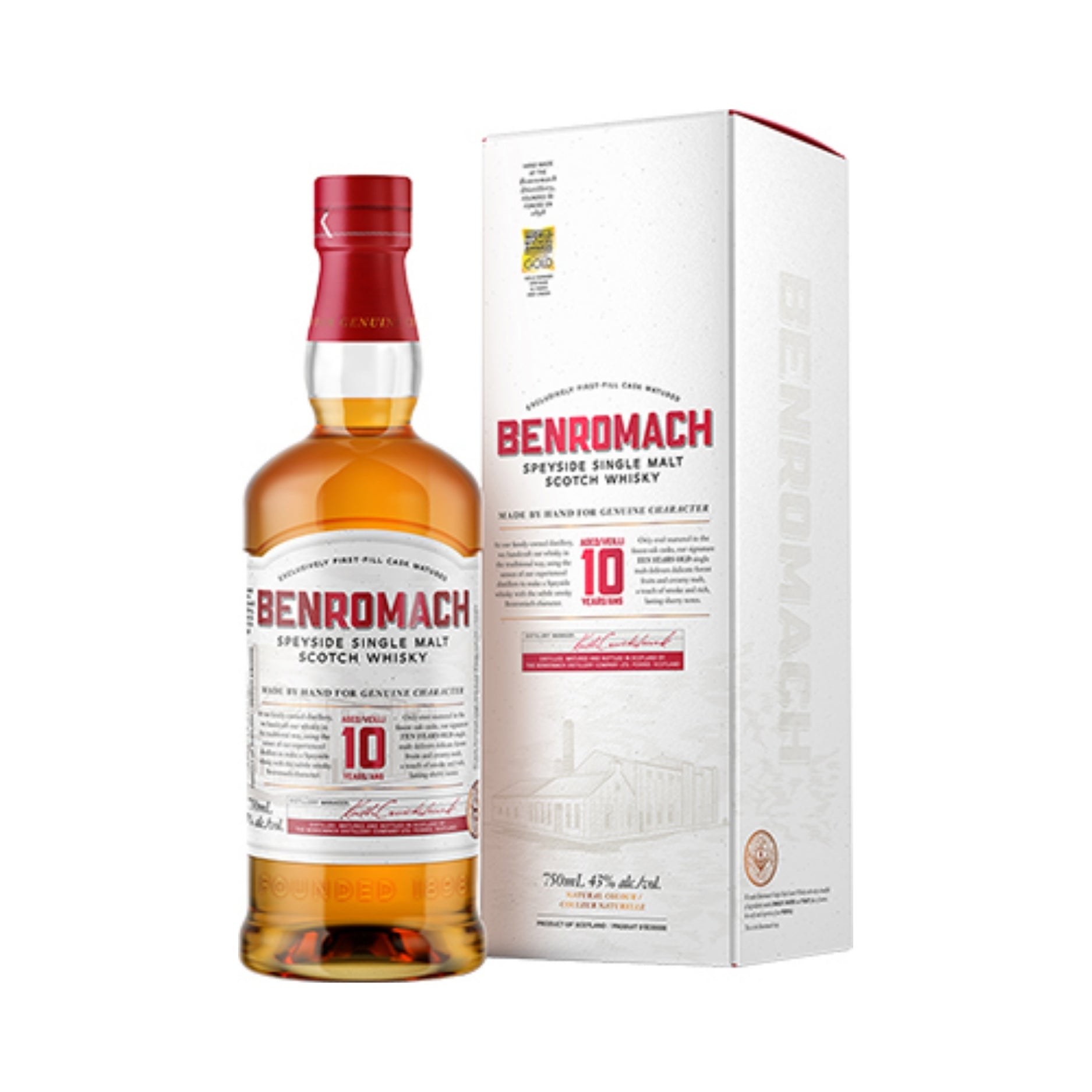 Benromach 10 Year Old Speyside Single Malt Scotch Whisky