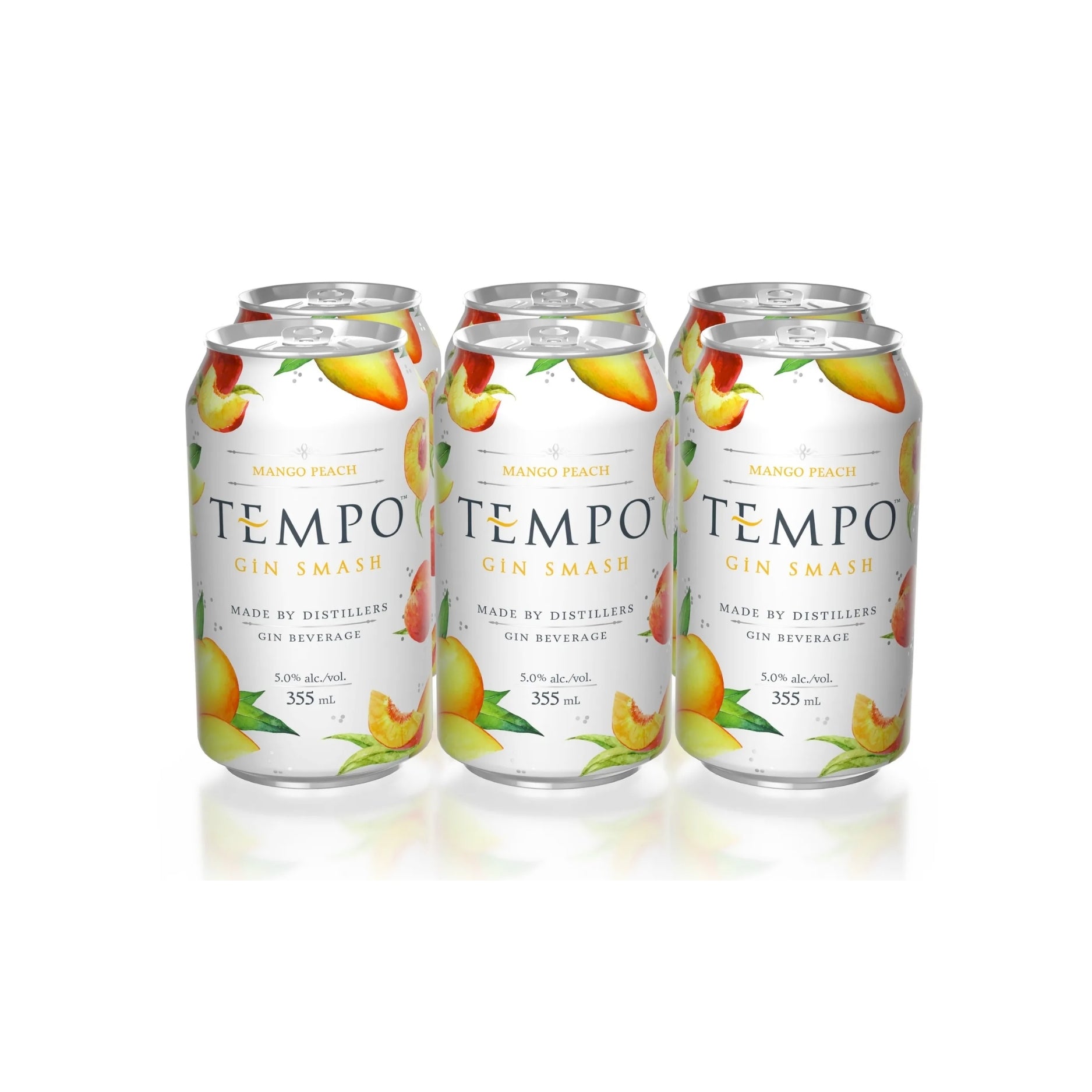Tempo Gin Smash Mango Peach 6 X 355mL