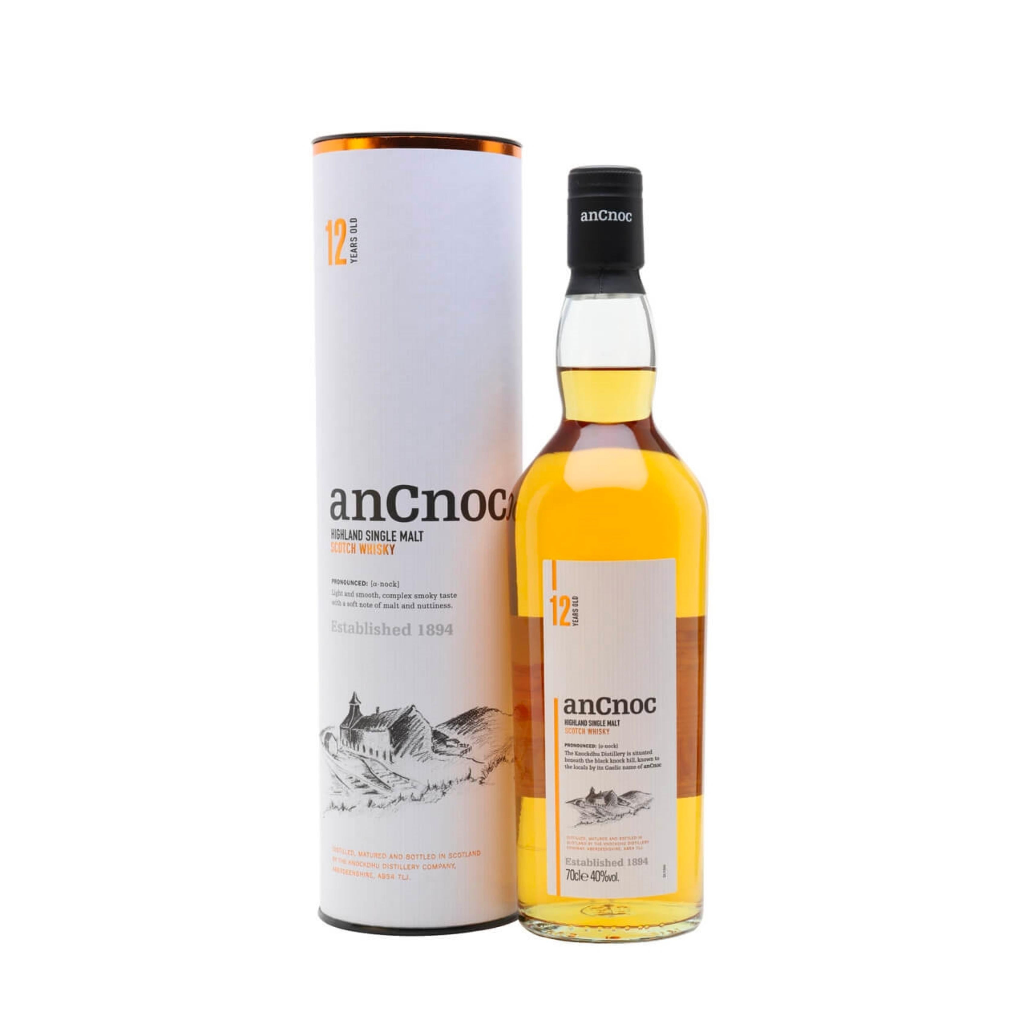 AnCnoc 12 Year Old Highland Single Malt Scotch Whisky