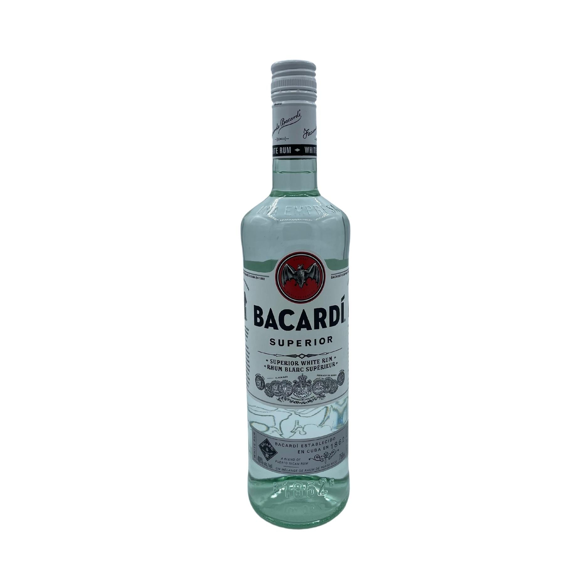 Bacardi White Rum (Glass Bottle)