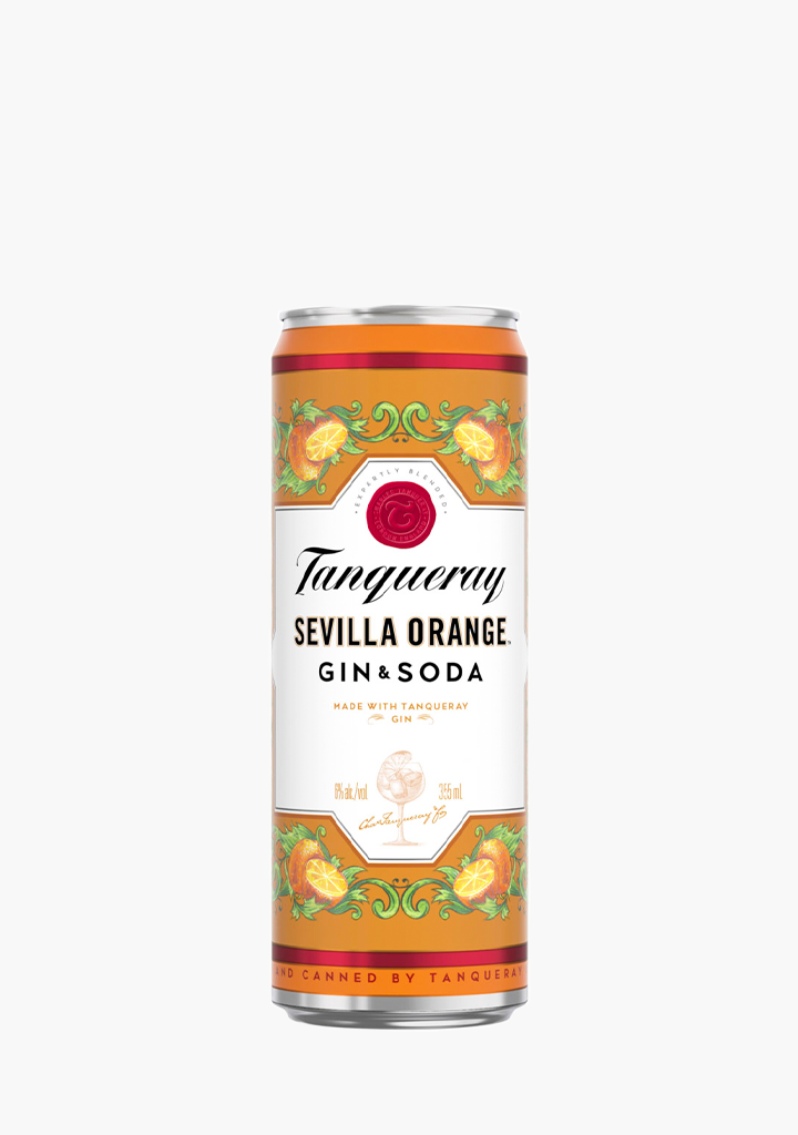 Tanqueray 'Sevilla Orange' Gin & Soda - 4 x 355ML