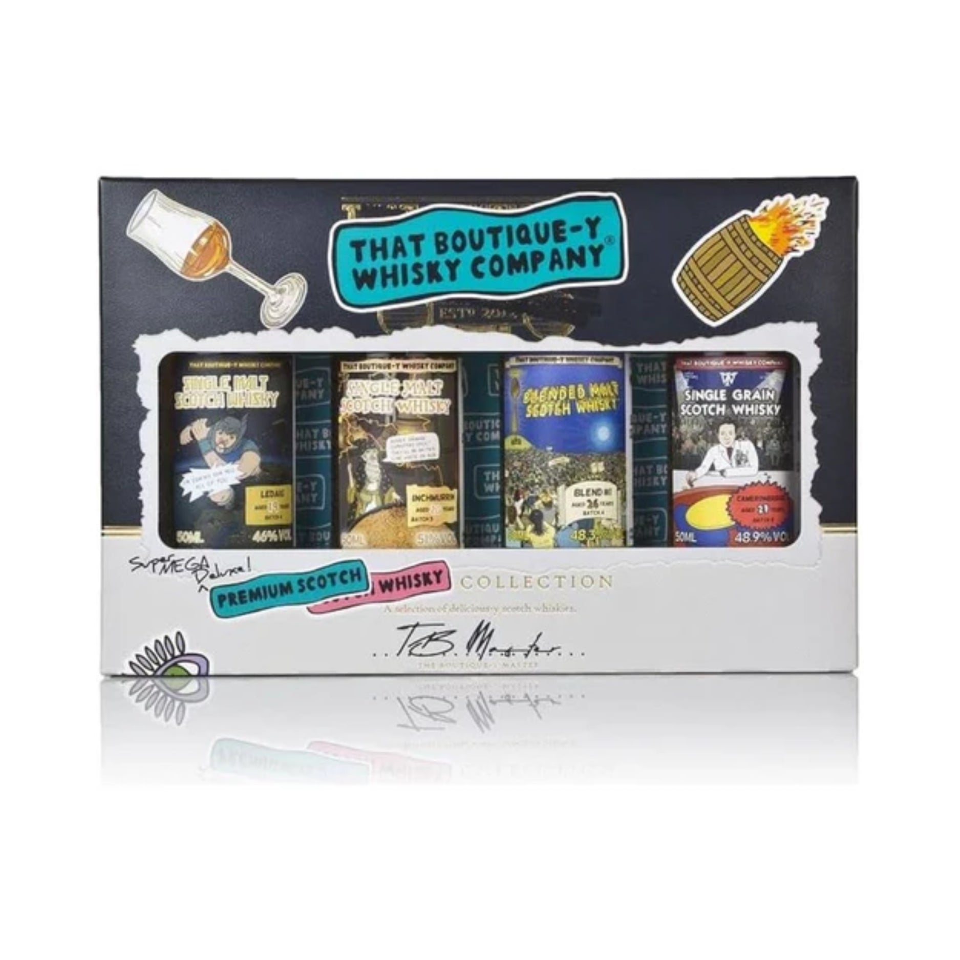That Boutique-y Company Premium Scotch Whisky Tasting Set - 4 x 50 ml Bottles