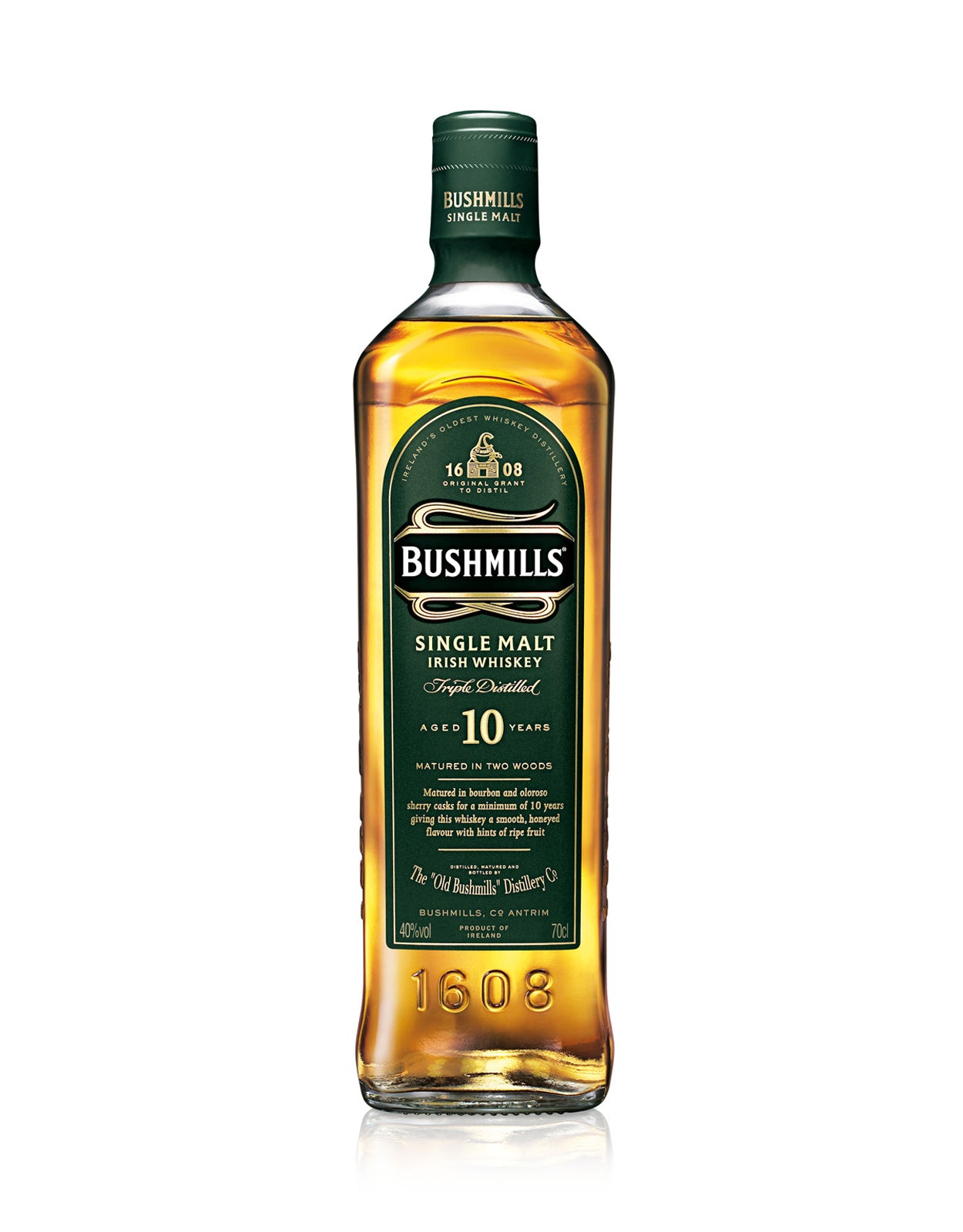 Bushmills 10 Year Old Single Malt Irish Whiskey