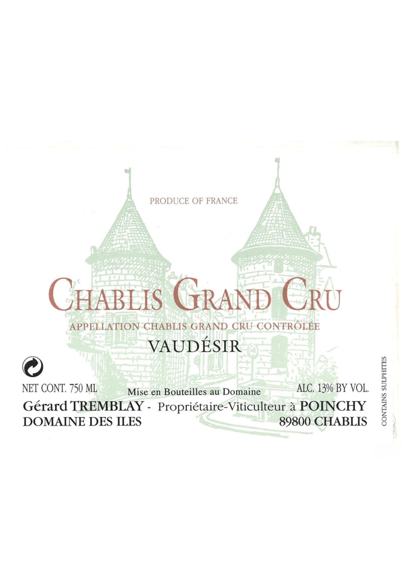 Tremblay Chablis Vaudesir Grand Cru 2022