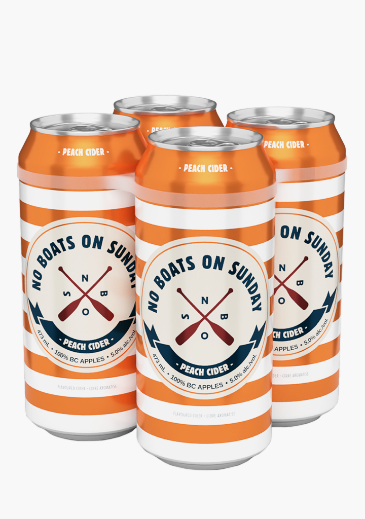 No Boats On Sunday Peach Cider 473 ml - 24 Cans